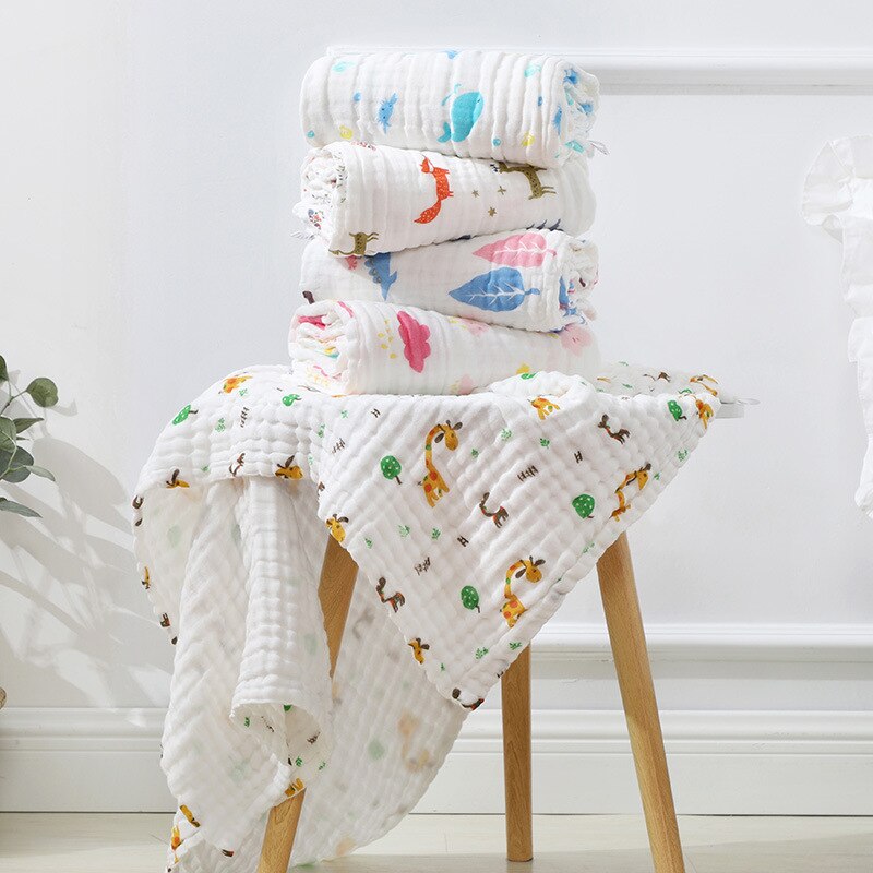 6 Layers Bamboo Cotton Blanket - Baby Swaddle Wrap - Just Kidding Store