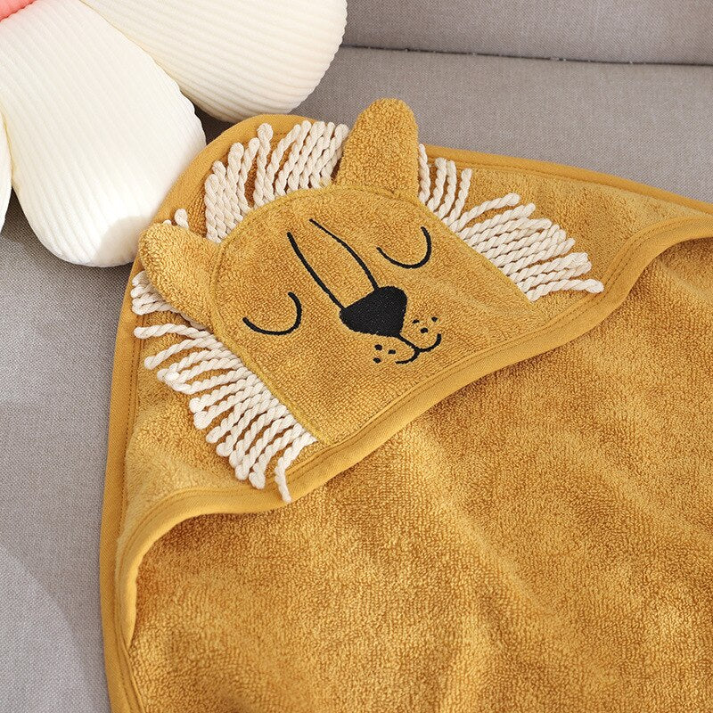 Hooded Terry Baby Bath Wrap - Just Kidding Store