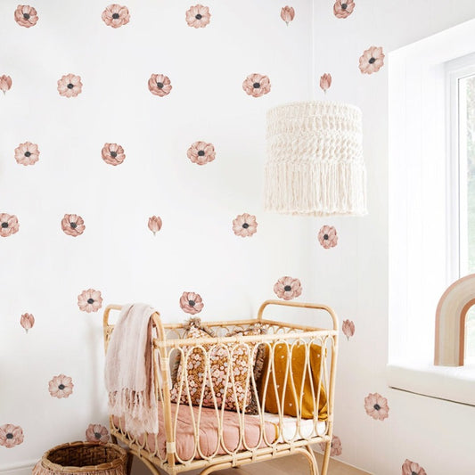Sakura Flowers Nursery Boho Wall Decals - Just Kidding Store