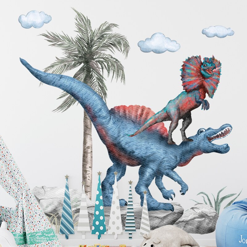 Watercolor Dinosaurs Wall Decals - Just Kidding Store