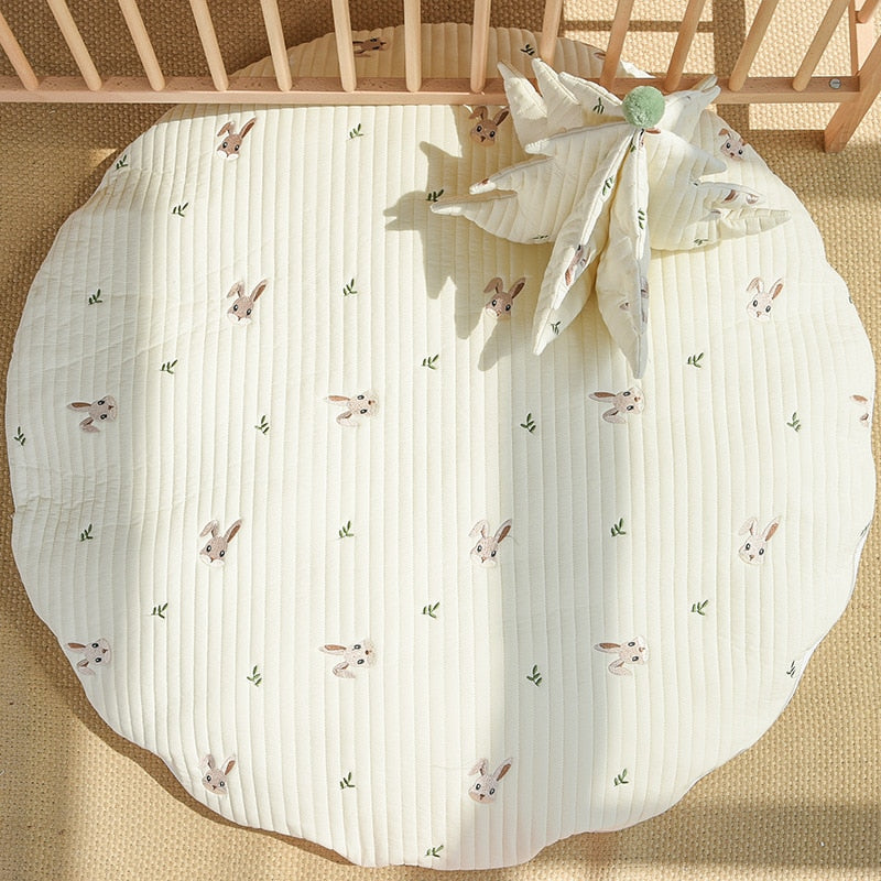 Embroidered Play Mat - Forest Bunny - Just Kidding Store