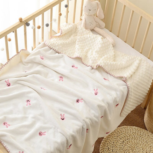 Embroidered Soft Baby Childrens Microfiber Blanket - Just Kidding Store