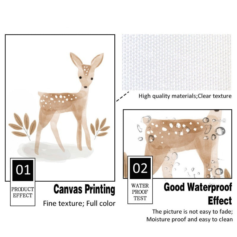 Boho Nursery Woodland Canvas Prints - Just Kidding Store