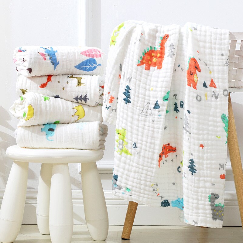 6 Layers Bamboo Cotton Blanket - Baby Swaddle Wrap - Just Kidding Store