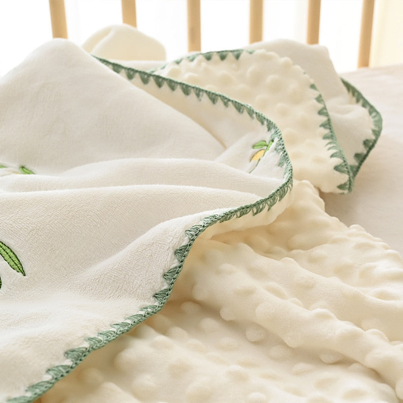 Embroidered Soft Baby Childrens Microfiber Blanket - Just Kidding Store