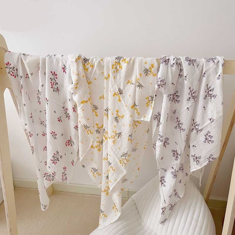 2 Layers Cotton Bamboo Baby Swaddle Wrap - Just Kidding Store