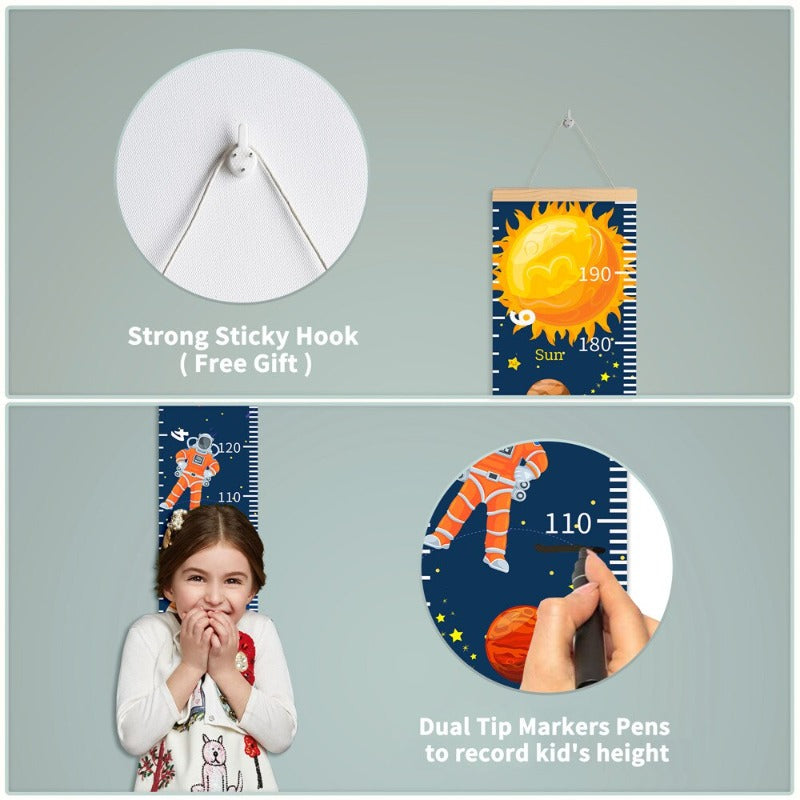 Outer Space Height Measure - Hanging Growth Chart - Just Kidding Store