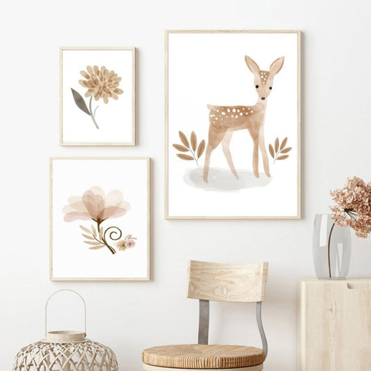 Boho Nursery Woodland Canvas Prints - Just Kidding Store
