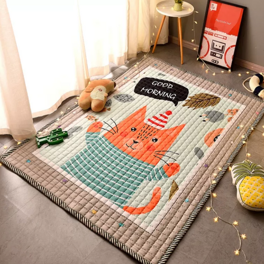 Big Cat Play Mat - Quilted Anti Skid Carpet - Just Kidding Store