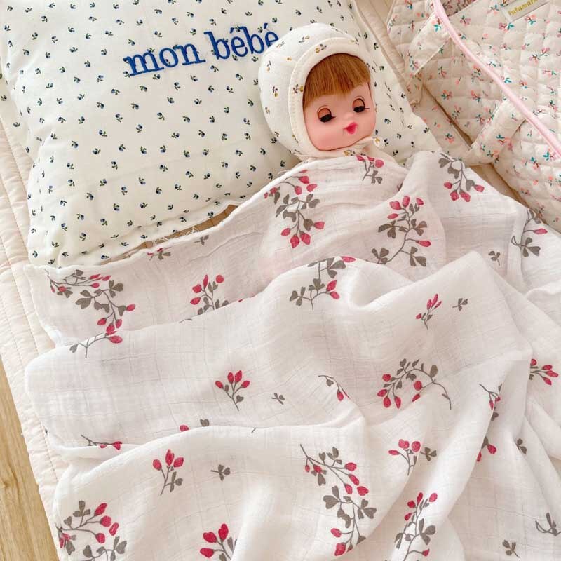 2 Layers Cotton Bamboo Baby Swaddle Wrap - Just Kidding Store