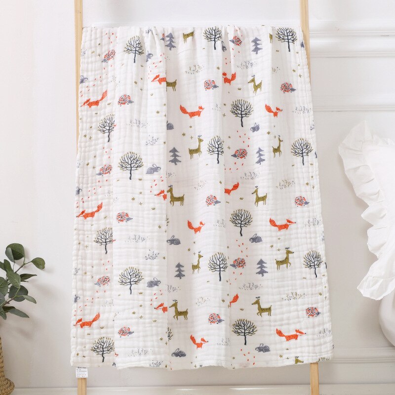 6 Layers Bamboo Cotton Blanket - Baby Swaddle Wrap - Just Kidding Store