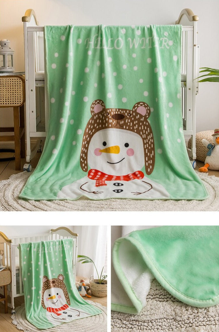Soft Flannel Animal Print Baby Children Blanket - Just Kidding Store