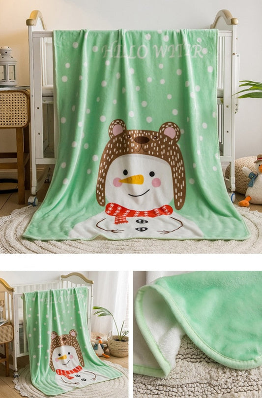 Soft Flannel Animal Print Baby Children Blanket - Just Kidding Store