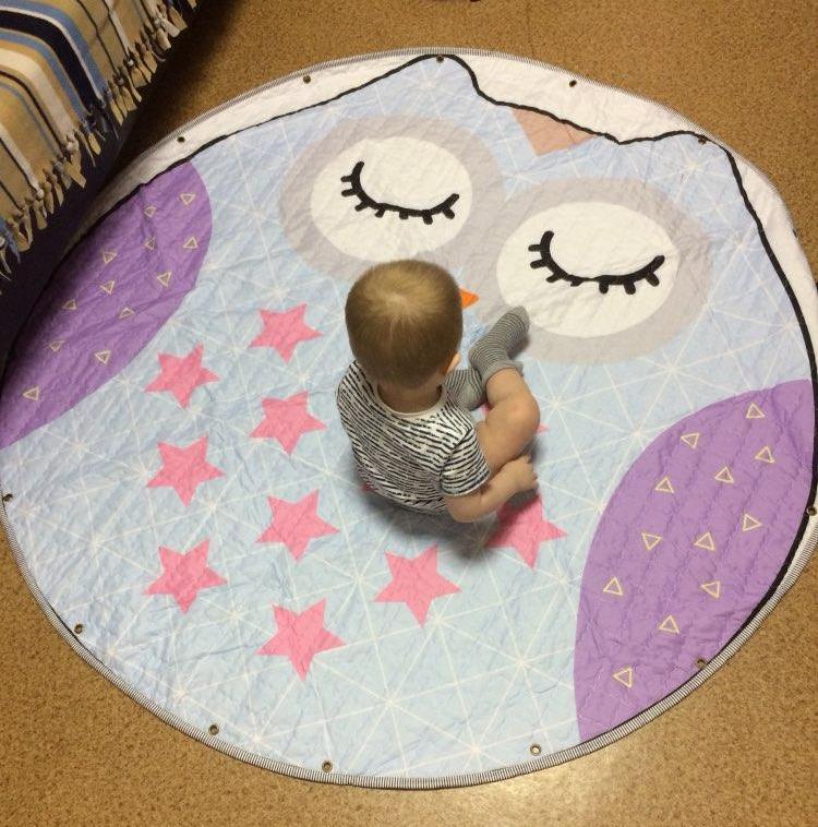 Sleepy Owl Antislip Play Mat Toy Storage - Just Kidding Store