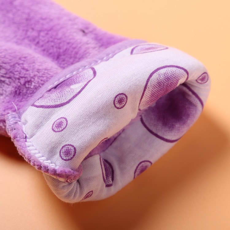 Flannel Cartoon Style Bath Robes Night Gowns - Violet Ariel Mermaid