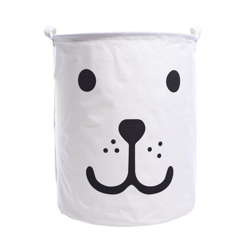 Sleepy Smily Bear Toy Storage Bag Laundry Basket - Just Kidding Store