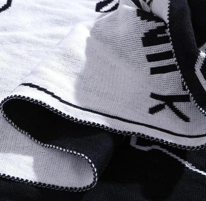 Black Milk Cotton Knitted Kids Blanket Milk Bottle Just Kidding Store