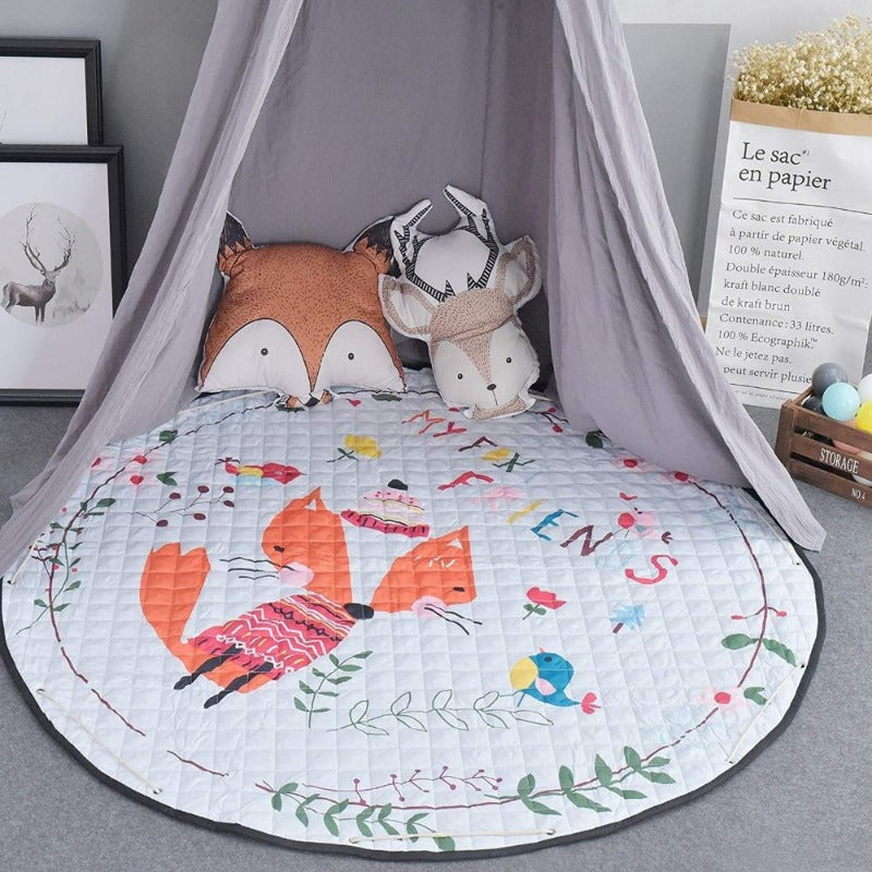 Activity Play Mat - Toy Storage - My Foxy Friends - Just Kidding Store