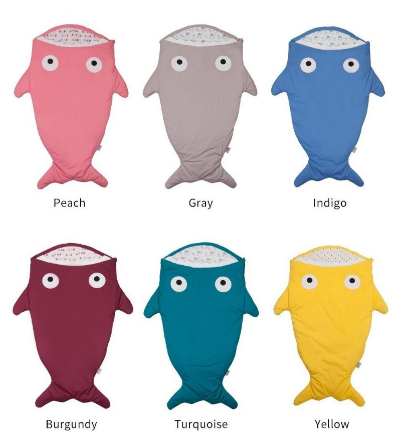 Children Sleeping Bag - Kids Sleep Sack - Comfy Shark Turquoise