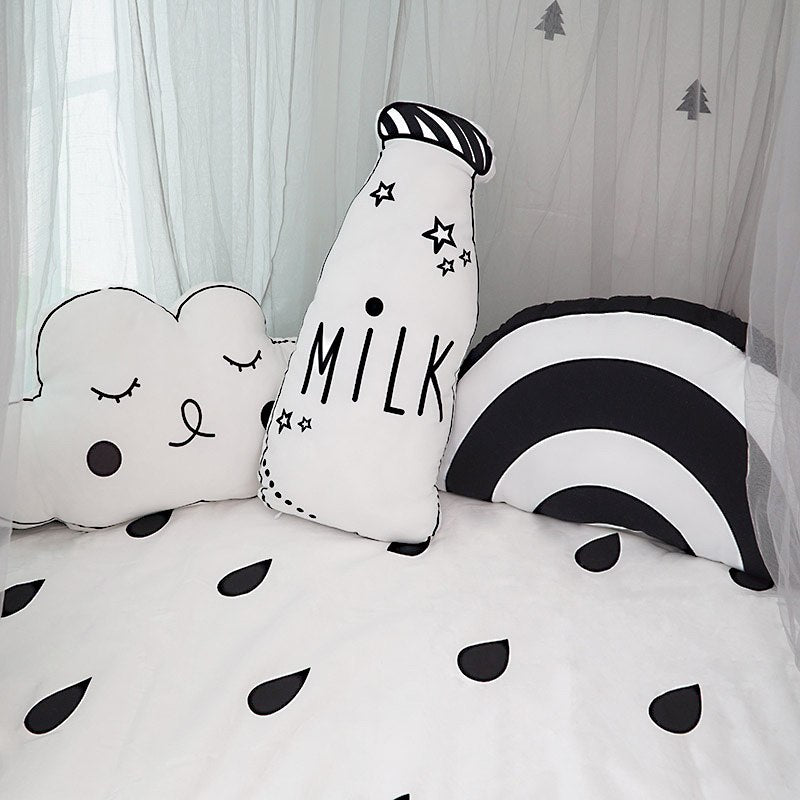 Milk Bottle Plush Cushion - Milk Kids Cushion - Just Kidding Store