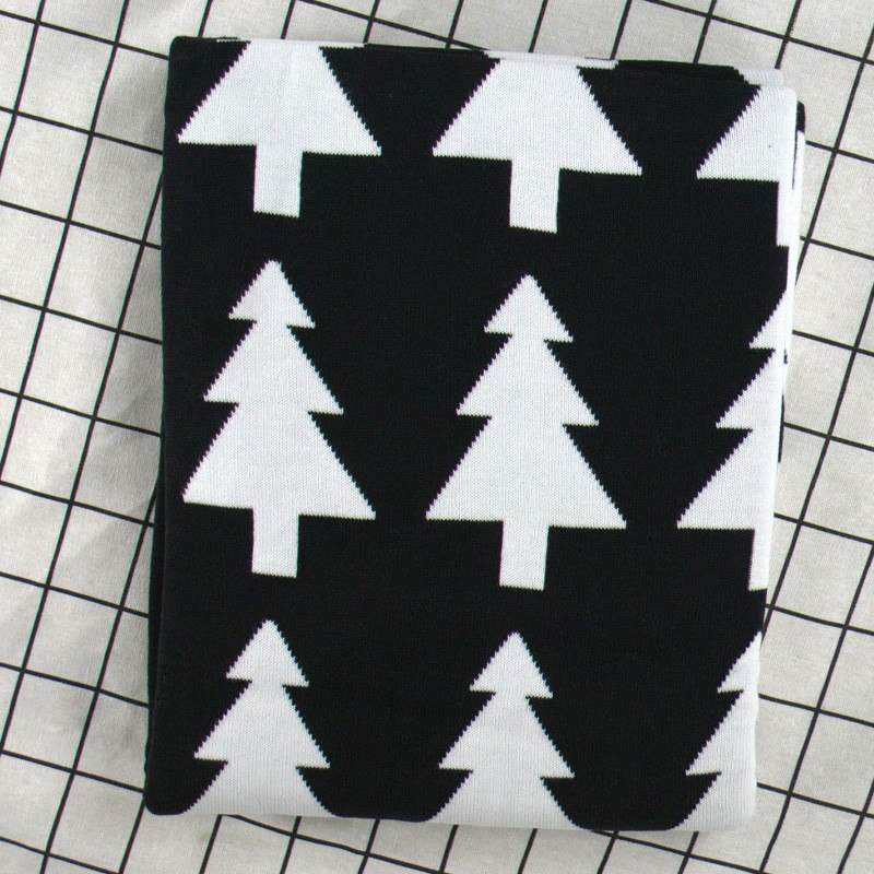 Black Forest Cotton Knitted Kids Blanket - Just Kidding Store