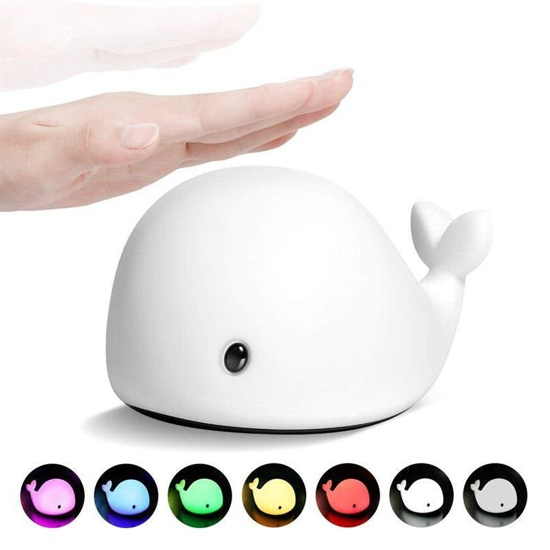 Whale LED Night Light Tap Control Color Changing Lamp - Just Kidding Store