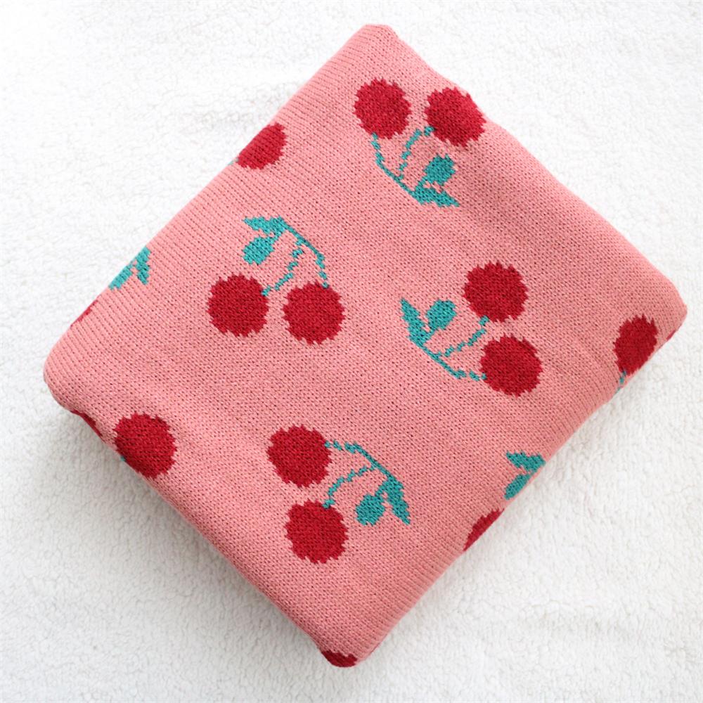 Cherry Cotton Blanket Baby Kids Two Layers Blanket - Just Kidding Store