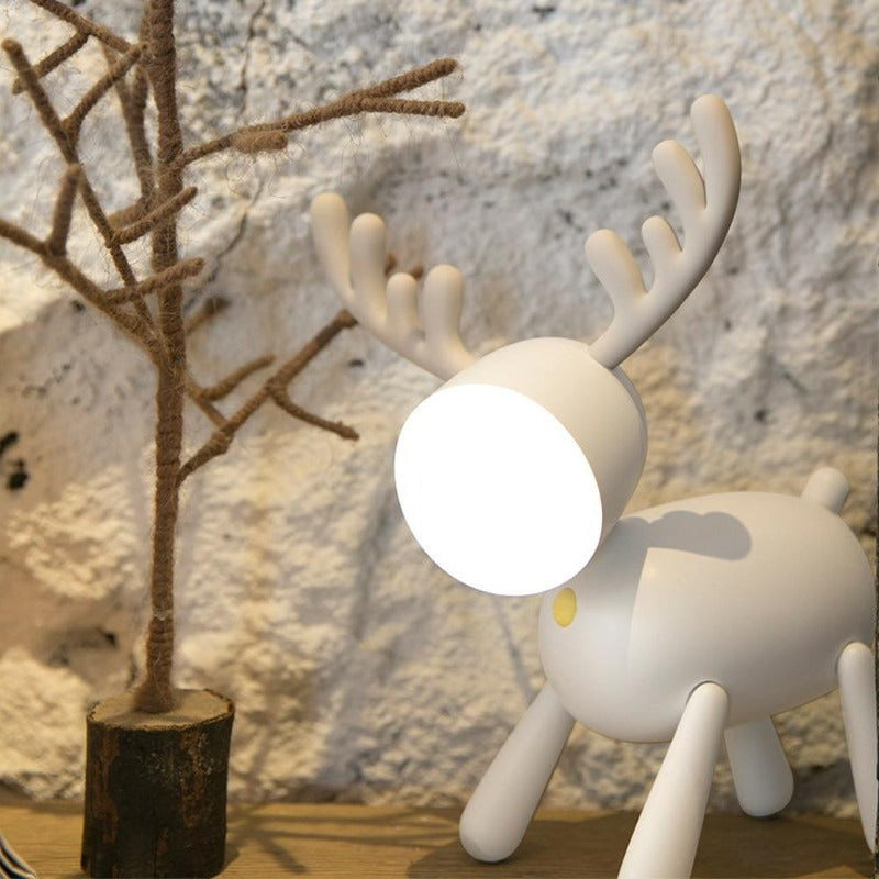 Deer LED Night Light White, Beige Kids Table Lamp - Just Kidding Store