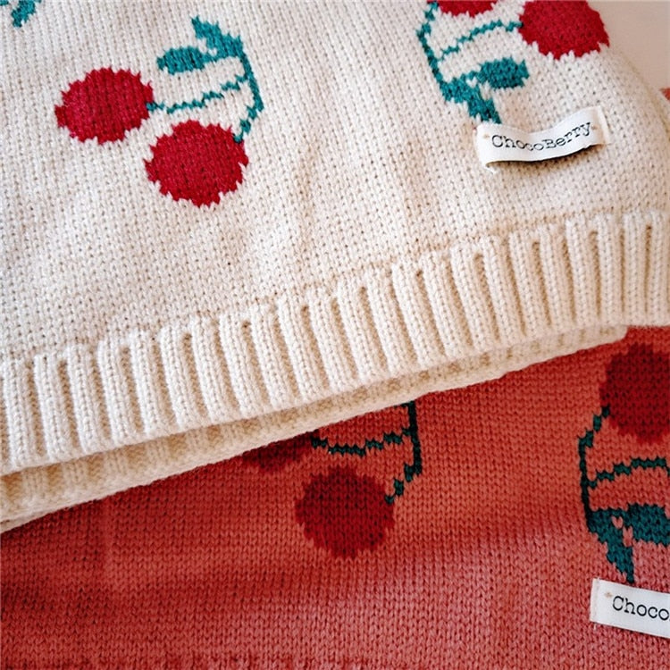 Cherry Cotton Blanket Baby Kids Two Layers Blanket - Just Kidding Store