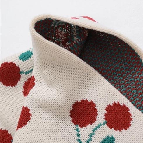 Cherry Cotton Blanket Baby Kids Two Layers Blanket - Just Kidding Store