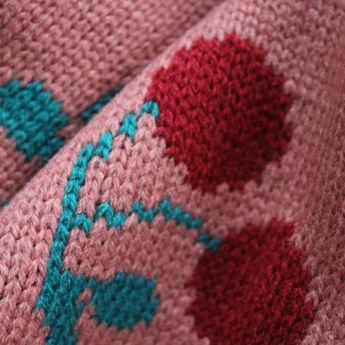 Cherry Cotton Blanket Baby Kids Two Layers Blanket - Just Kidding Store