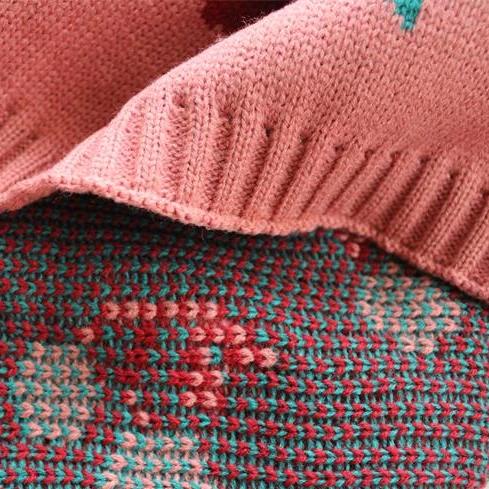 Cherry Cotton Blanket Baby Kids Two Layers Blanket - Just Kidding Store
