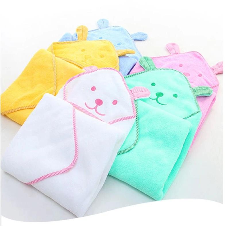 Cotton Hooded Baby Kids Terry Bath Towel - Just Kidding Store
