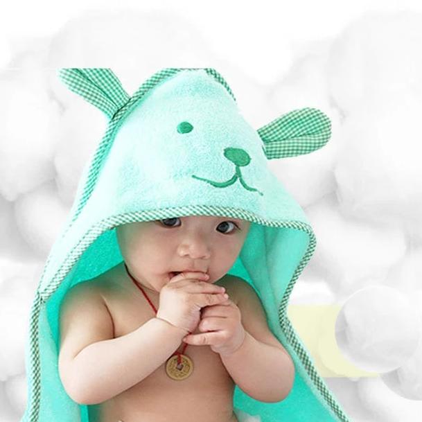Cotton Hooded Baby Kids Terry Bath Towel - Just Kidding Store