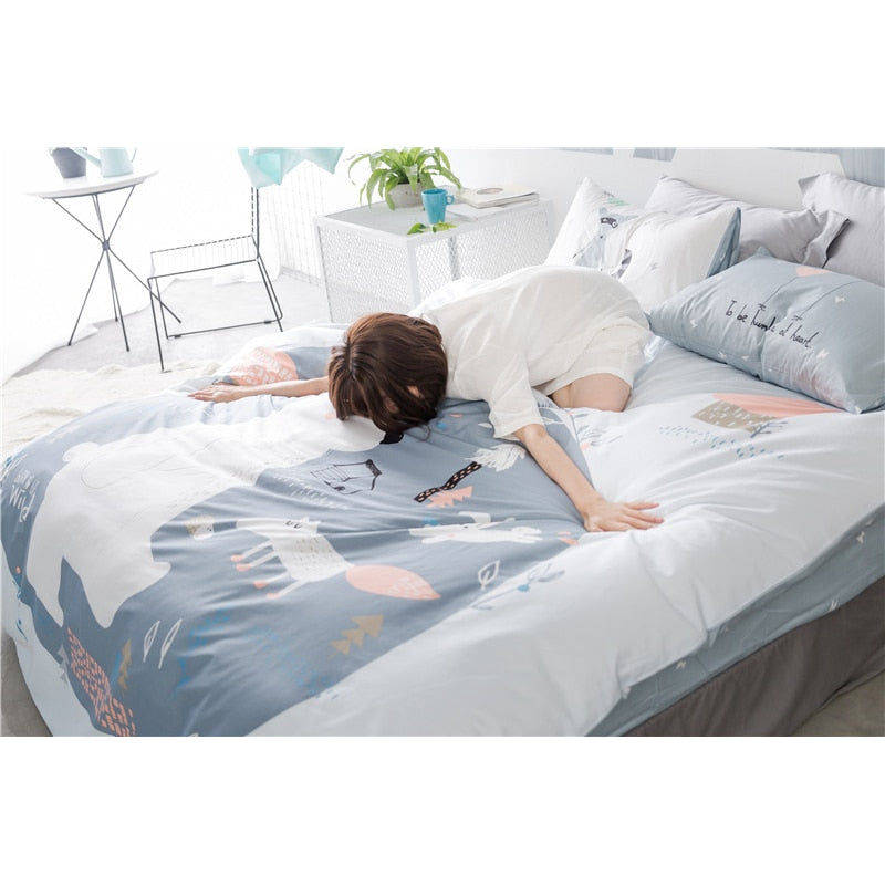 White Bear Bedding Set - Childrens Bedding Set - Just Kidding Store
