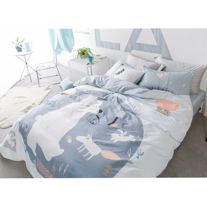 White Bear Bedding Set - Childrens Bedding Set - Just Kidding Store