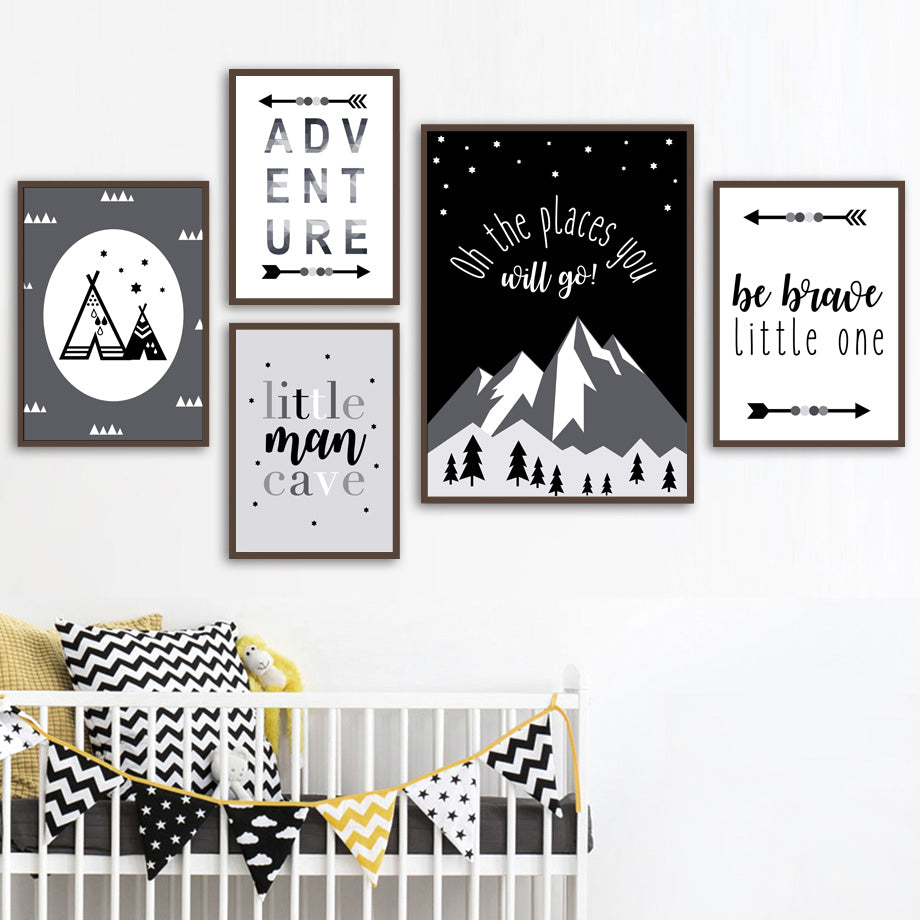 Adventure Inspiring Canvas Paintings Nordic Wall Art - Just Kidding Store