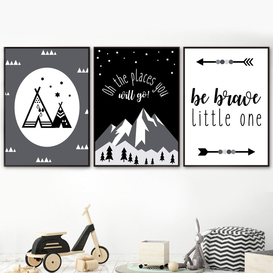 Adventure Inspiring Canvas Paintings Nordic Wall Art - Just Kidding Store
