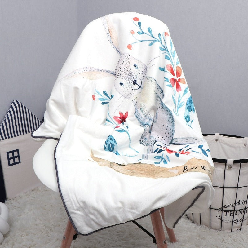 Luxuriously Soft Sherpa Blanket - Deer Bear Hedgehog Fox Unicorn Cactus - Just Kidding Store