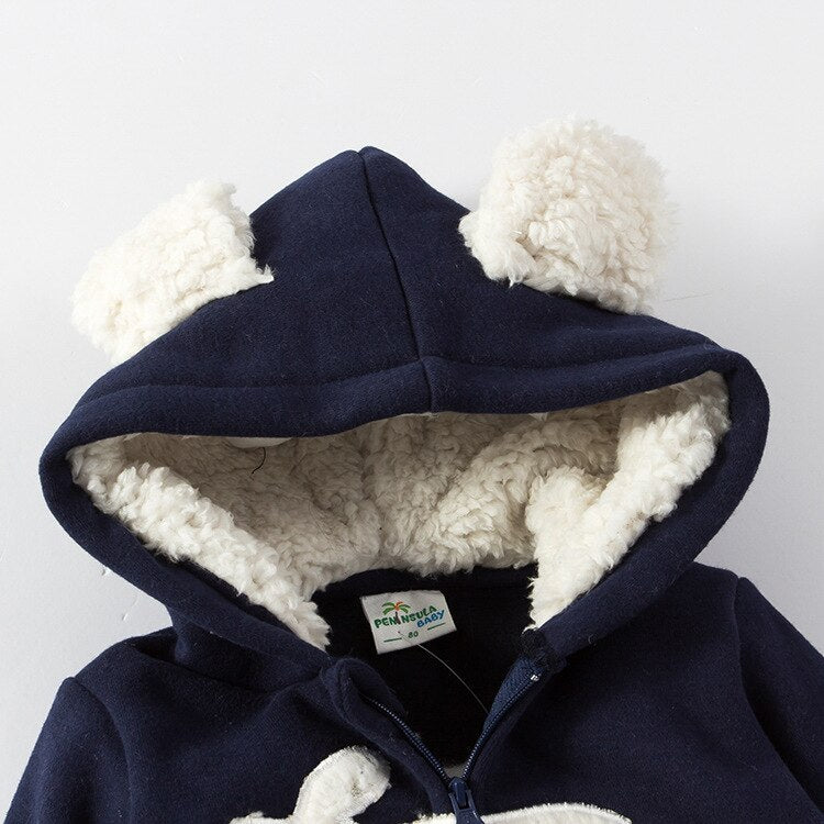 Baby Elk Warm Winter Romper - Kids Elk Jumpsuit - Just Kidding Store