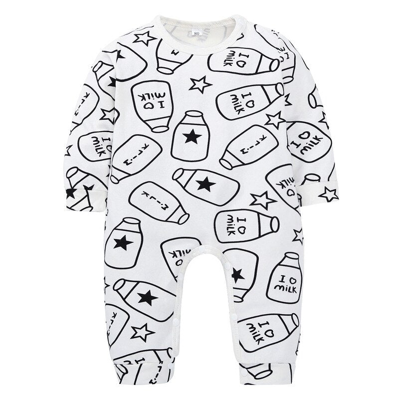 Milk Bottle Romper - Baby Toddler Trendy Romper - Just Kidding Store