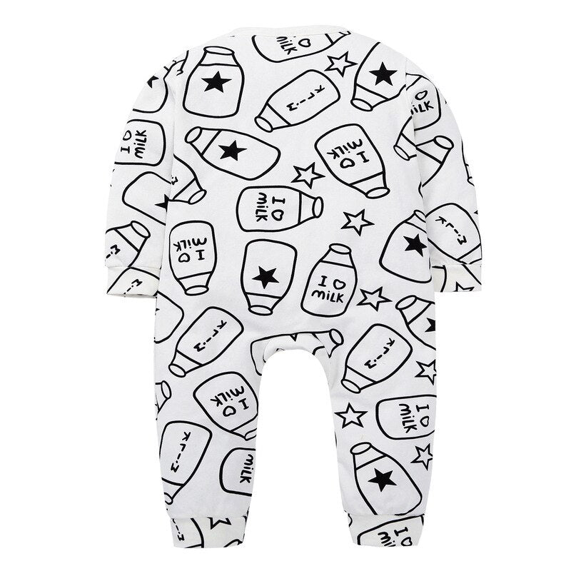 Milk Bottle Romper - Baby Toddler Trendy Romper - Just Kidding Store