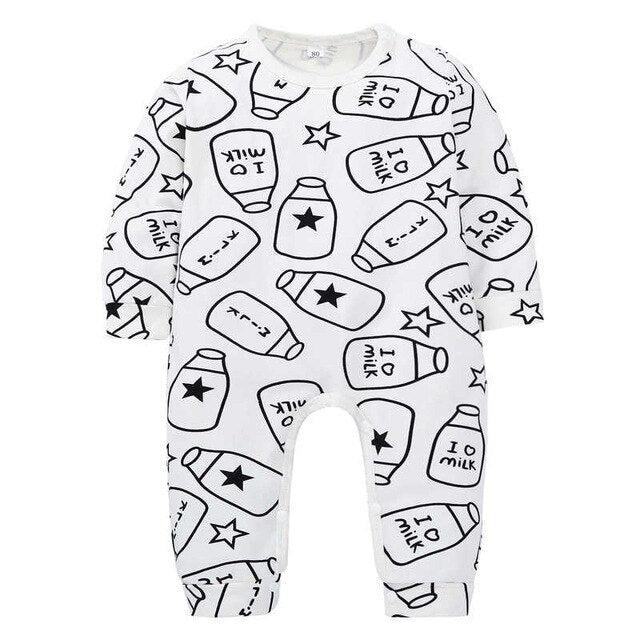 Milk Bottle Romper - Baby Toddler Trendy Romper - Just Kidding Store