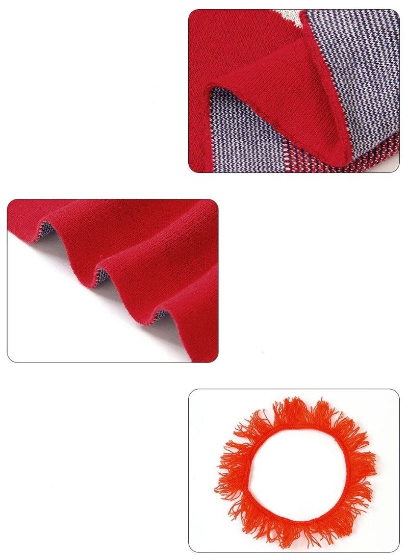 Bear Monthly Milestone Cotton Blanket Navy Red Beige - Just Kidding Store