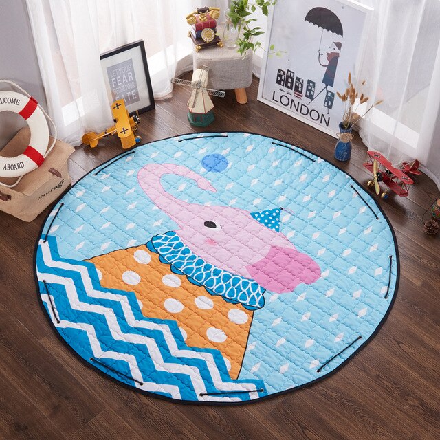Activity Play Mat - Toy Storage Bag - Pink Elephant - Just Kidding Store