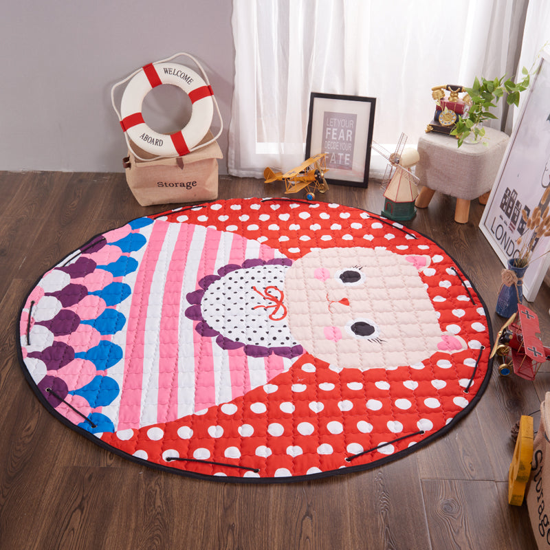Activity Play Mat - Toy Storage Bag - Polka Dots Kitty - Just Kidding Store