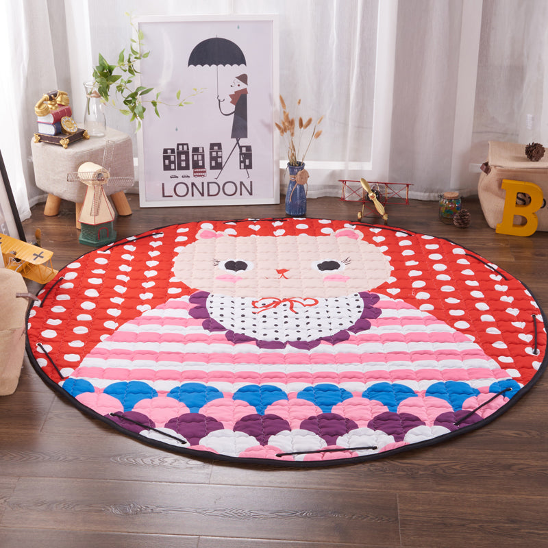 Activity Play Mat - Toy Storage Bag - Polka Dots Kitty - Just Kidding Store