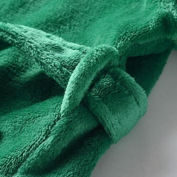 Green Dinosaur Hooded Robe - Dino Dressing Gown