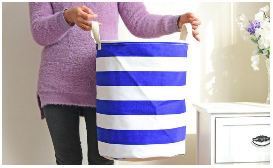 Crude Stripes Storage Basket - Childrens Toys Solution - Just Kidding Store