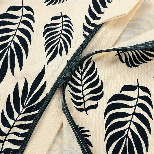 Black Leaves Baby Toddler Kids Summer Romper - Just Kidding Store